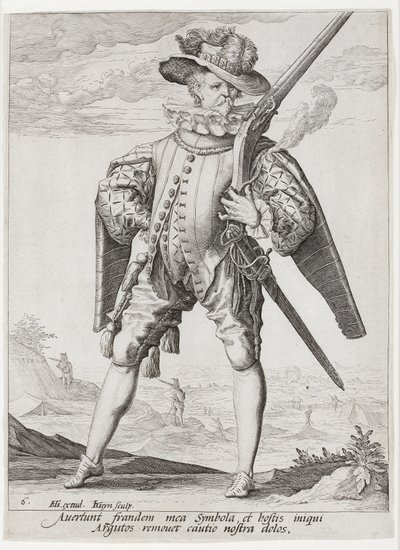 Ein Musketier, 1587 von Jacques II de Gheyn